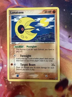 Lunatone 36/107 Uncommon Deoxys Pokemon LP - Image 1
