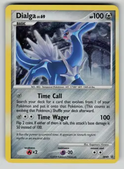 Dialga DP49 Diamond and Pearl Promos Pokemon Holo LP -swirl - Image 1