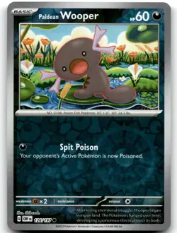 Paldean Wooper 126/197 Common Obsidian Flames Pokemon Shibuzoh. Reverse Holo NM - Image 1