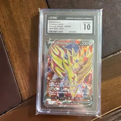 2020 Pokemon Sword & Shield Ultra Rare #196 Zamazenta V CGC 10 GEM MINT - Image 1