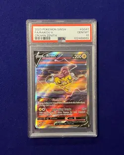 PSA 10 Raikou V #GG41 Crown Zenith 2023 Pokemon GEM MINT - Image 1