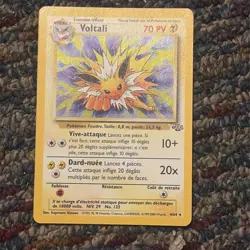 Pokemon TCG Voltali Jolteon French Jungle Holo Rare 4/64 LP - Image 1