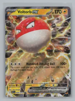 Voltorb ex Holo 058/217 Ascended Heroes Pokemon TCG NM Double Rare - Image 1