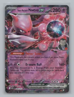Team Rocket's Mewtwo ex - 079/217 ME: Ascended Heroes NM Pokemon TCG Double Rare - Image 1