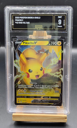 2020 Pokemon Sword & Shield Pikachu V #43 Vivid Voltage GMA 9 - Image 1