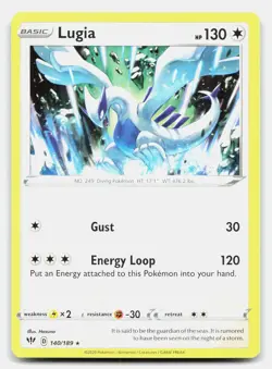 Lugia 140/189 Rare Darkness Ablaze Pokemon Near Mint - Image 1
