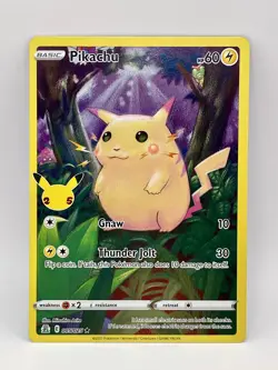 Pikachu 005/025 Full Art Pokemon Celebrations 25th Anniversary NM - Image 1