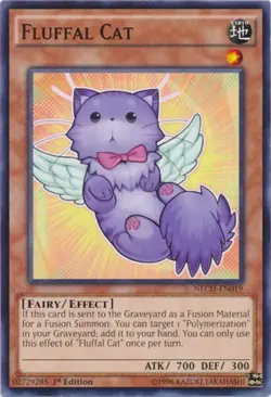1x (NM) Fluffal Cat - NECH-EN019 - Common - 1st Edition YuGiOh - Image 1