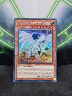 Yugioh Dragon Spirit of White LCKC-EN018 Secret Rare 1st Edition NM - Image 1