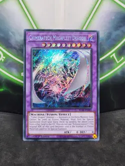Yugioh Chimeratech Megafleet Dragon BLAR-EN085 Secret Rare 1st Edition NM - Image 1