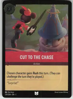 Disney Lorcana TCG Cut to the Chase Cold Foil The First Chapter 129/204 - Image 1