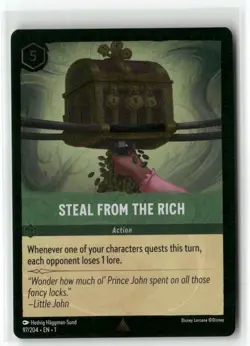 Steal From The Rich Foil 97/204 The First Chapter Disney Lorcana TCG - Image 1
