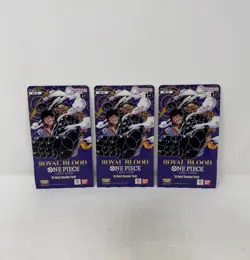 One Piece TCG English OP-10 Royal Blood 12-Card Sleeved Booster Pack Lot of 3 - Image 1