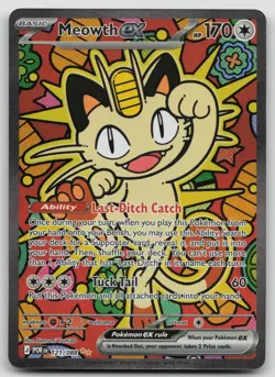 Meowth EX SIR Full Art Holo Rare Pokemon TCG Card 121/088 Perfect Order - Image 1