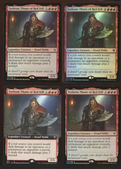 4x Torbran Thane of Red Fell 3 Foil Ex/NM Throne Eldraine Magic Gathering MTG - Image 1