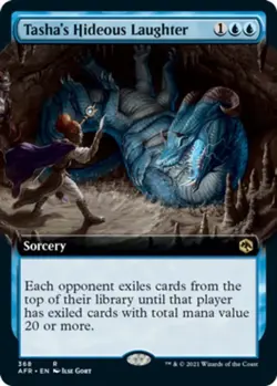 1 x Tasha's Hideous Laughter - Foil - Extended Art - mtg borderless - Image 1