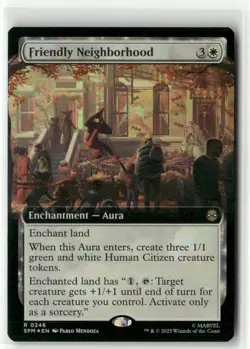 MTG Friendly Neighborhood 0246 Foil (Extended Art) Marvel's Spider-Man NM SPM - Image 1