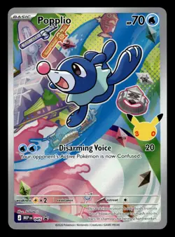 Popplio MEP 045 First Partner Illustration Rare Promo Pokemon NM - Image 1