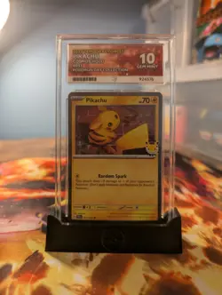 Pikachu Cosmos Holo 051/162 Pokemon Day TEF EN 2026 GEM MINT ACE 10 - Image 1