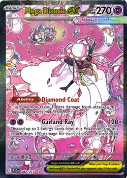 2026 Pokemon Ascended Heroes Mega Diancie EX SIR 282/217 English NM Pack Fresh - Image 3