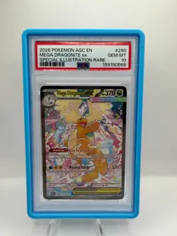 2026 Pokemon Mega Dragonite ex #290/217 SIR Ascended Heroes PSA 10 + Guard - Image 1
