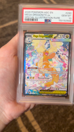 2026 Pokemon Mega Dragonite ex #290/217 SIR Ascended Heroes PSA 10 + Guard - Image 2