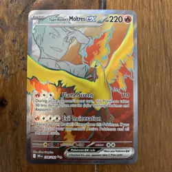 Pokemon TCG Team Rocket's Moltres EX 208/182 Destined Rivals Full Art - Image 1