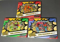Pokemon Ascended Heroes EX Box 3-Pack NEW Feraligatr EX Meganium EX Emboar EX - Image 1