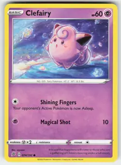 Clefairy 074/192 Common Rebel Clash Pokemon Near Mint - Image 1
