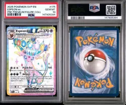 Pokemon Espeon EX SVP 175 Premium Figure Collection Black Star Promo PSA 10 - Image 3