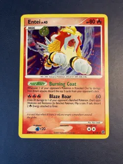 2007 Pokemon Diamond & Pearl Secret Wonders 4 Entei Reverse Holo - Image 1