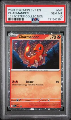 2023 CHARMANDER 151 POSTER COLLECTION 047 psa 10 POKEMON SVP EN-SV BLACK STAR PR - Image 1