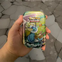 Pokemon TCG Scarlet & Violet Prismatic Evolutions Mini Tin Sealed Vaporeon New - Image 1