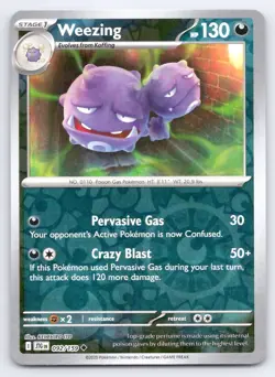 Pokemon Weezing SV09: Journey Together JTG Reverse Holo 092/159 NM - Image 1