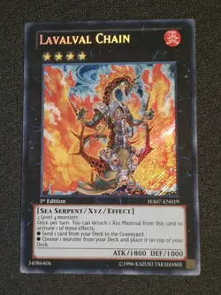 Yu-Gi-Oh! TCG Lavalval Chain HA07-EN019 Secret Rare 1st Ed NM - Image 1