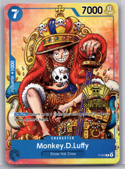 Monkey.D.Luffy P-043 2nd Anniversary Stamped Promo One Piece English - Image 1