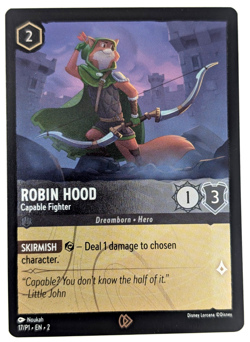 Disney Lorcana ROBIN HOOD Capable Fighter 17/P1 Cold Foil Promo NM/M - Image 1