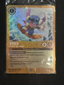 Disney Lorcana Promo | Stitch Carefree Snowboarder 42/P3 Foil Sealed - Image 1
