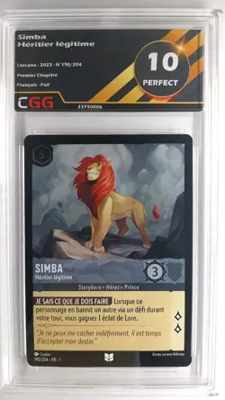 Simba Heritier legitime CGG 10 Perfect FR Lorcana Disney 190/204 23750006 - Image 1