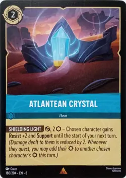 180/204 ATLANTEAN CRYSTAL EN8 RARE DISNEY LORCANA CARD - Image 1