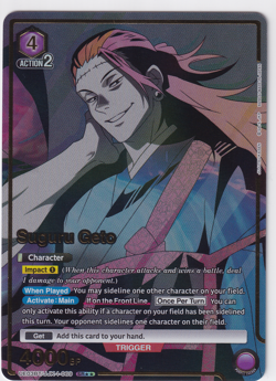 Union Arena Jujutsu Kaisen Suguru Geto SR Holo Rare JJK-1-069 Purple Bandai - Image 1