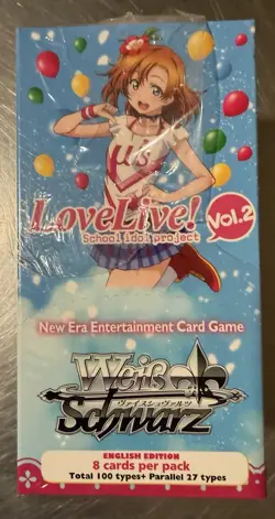 WEISS SCHWARZ: Love Live! Vol.2 Booster Box ENGLISH, Torn Plastic Wrap - Image 1