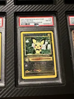 Pokemon Pichu 35 Reverse Holo Black Star Promo Card PSA 8 - Image 1