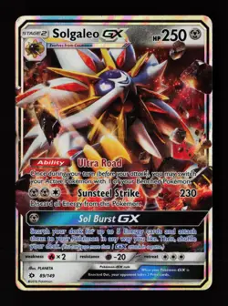 Solgaleo GX 89/149 Ultra Rare SM Base Set Pokemon Card - Image 1