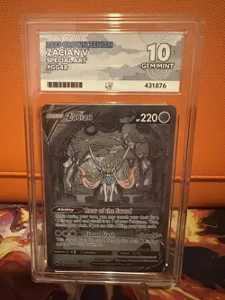 Pokemon Card Zacian V GG48/GG70 Crown Zenith Ace Graded 10 Gem Mint - Image 1