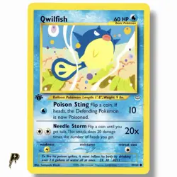 Qwilfish 49/64 - 2001 Neo Revelation 1st Edition Common Pokemon Card M/NM - Image 1
