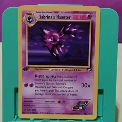 1st Edition Pokemon Sabrina's Haunter 58/132 Gym Challenge 2000 Wizards TCG Card - Image 1