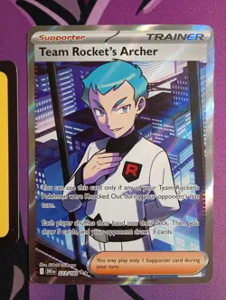 Team Rocket's Archer 223/182 Ultra Rare Holo Destined Rivals Near Mint Card - Image 2