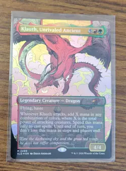 1x Klauth, Unrivaled Ancient, Secret Lair D&D - 2499, Foil, Magic MTG NM - Image 1