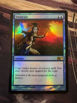 MTG Twincast M10 2010 Core Set Foil NM Rare Magic English Blue Instant - Image 1